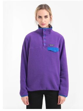 Patagonia Synchilla Purple Snap T Fleece Pullover Size M Women’s